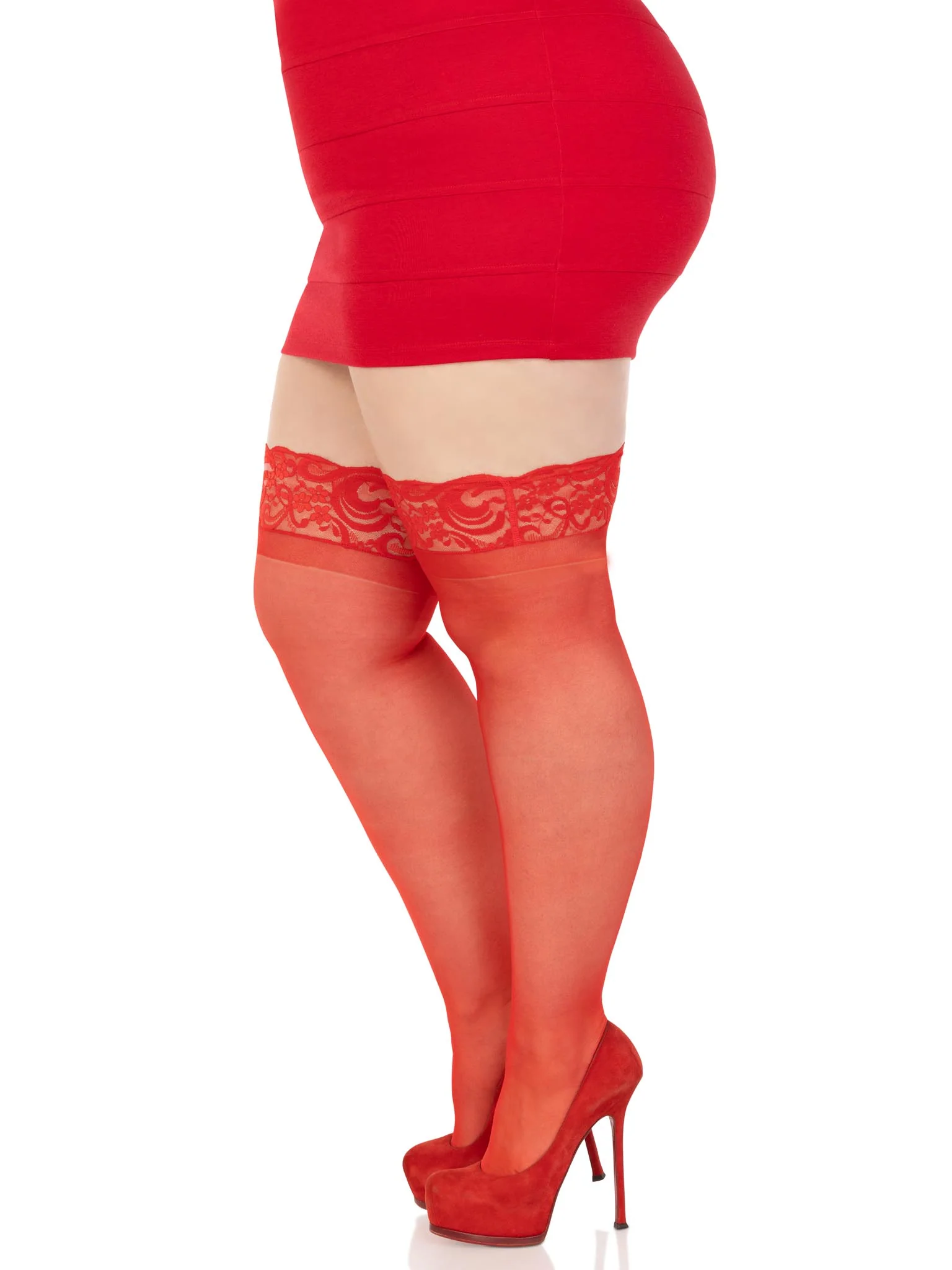 Plus Nora Thigh High Stockings - Image 3