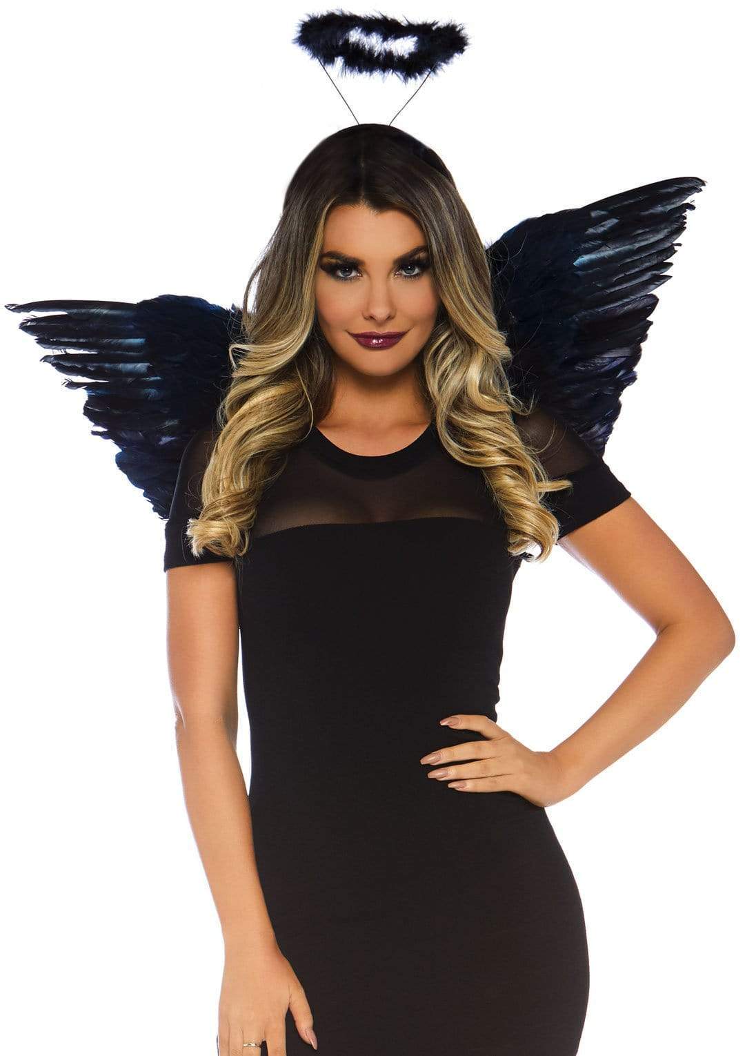 Feather Angel Wings & Halo Accessory Kit - Image 3