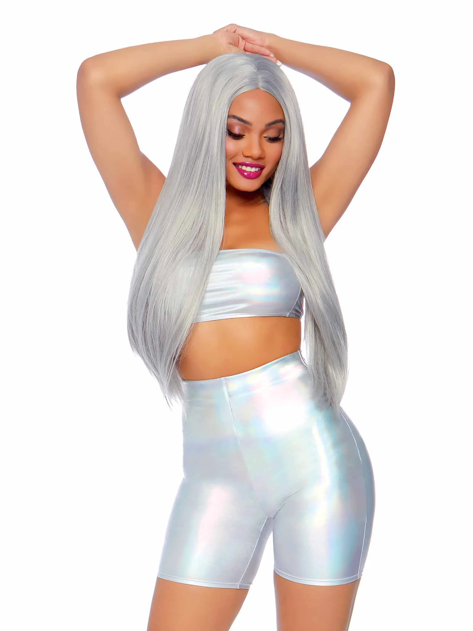 Holographic Bandeau and Shorts Set - Image 3