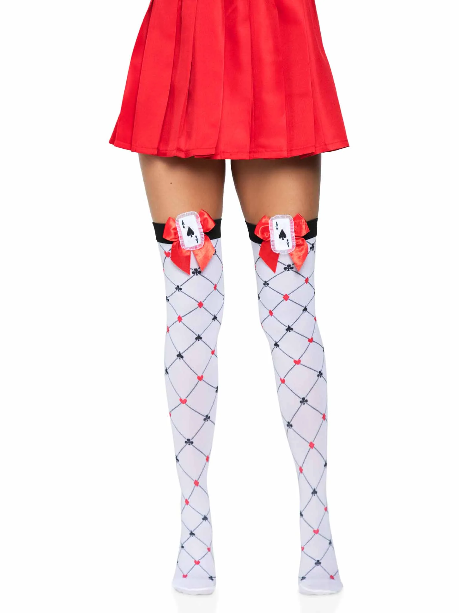 Card Suit Thigh High Stockings - Image 4