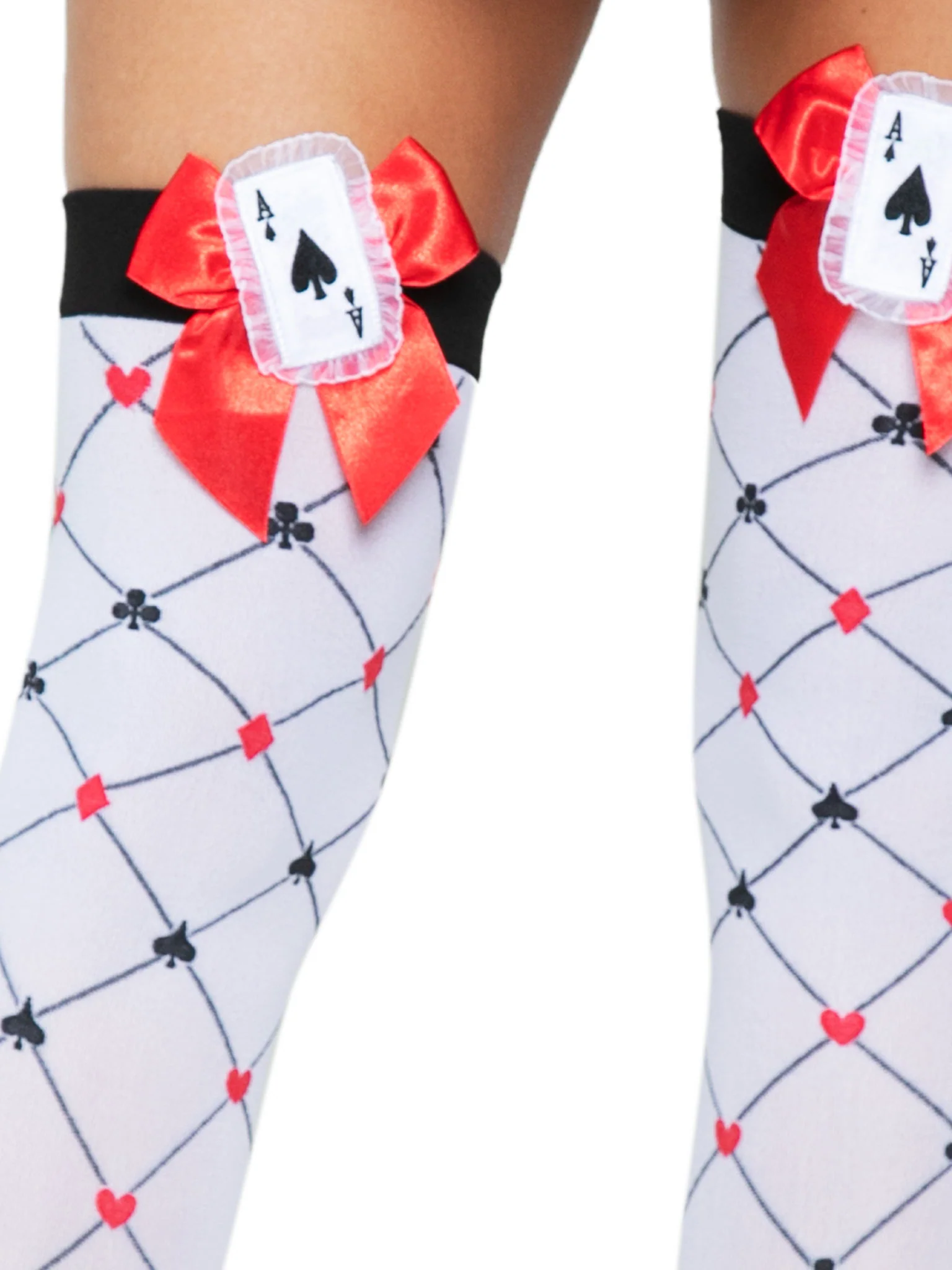 Card Suit Thigh High Stockings - Image 5