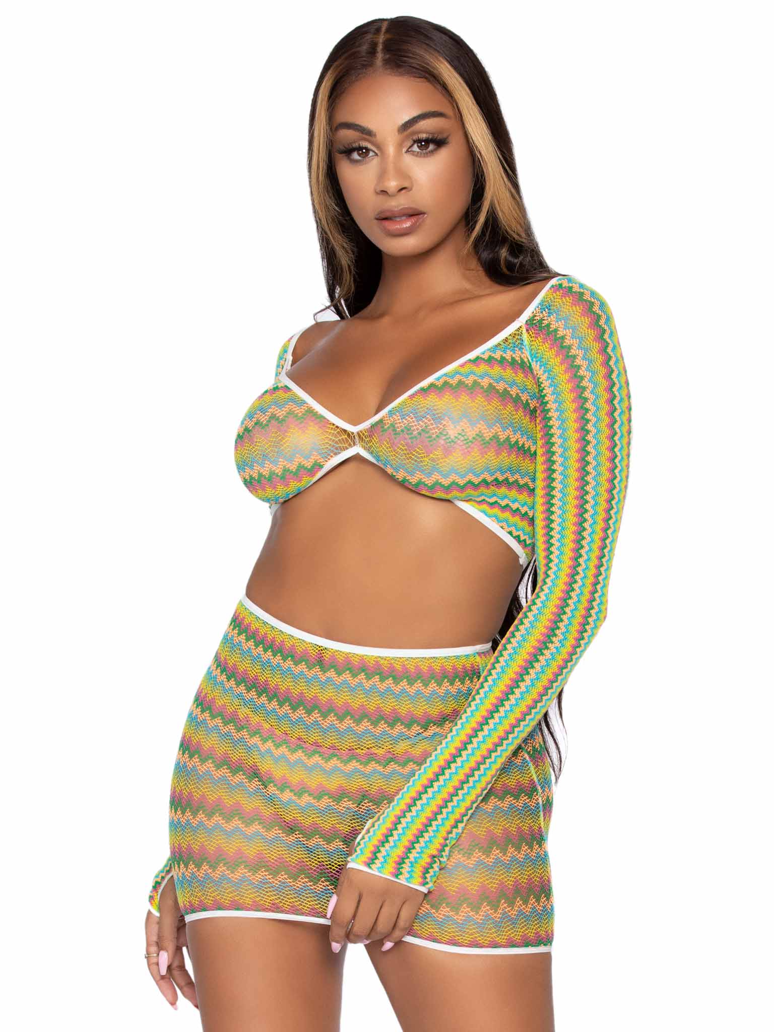 Summer Romance Net Top & Skirt Set - Image 6