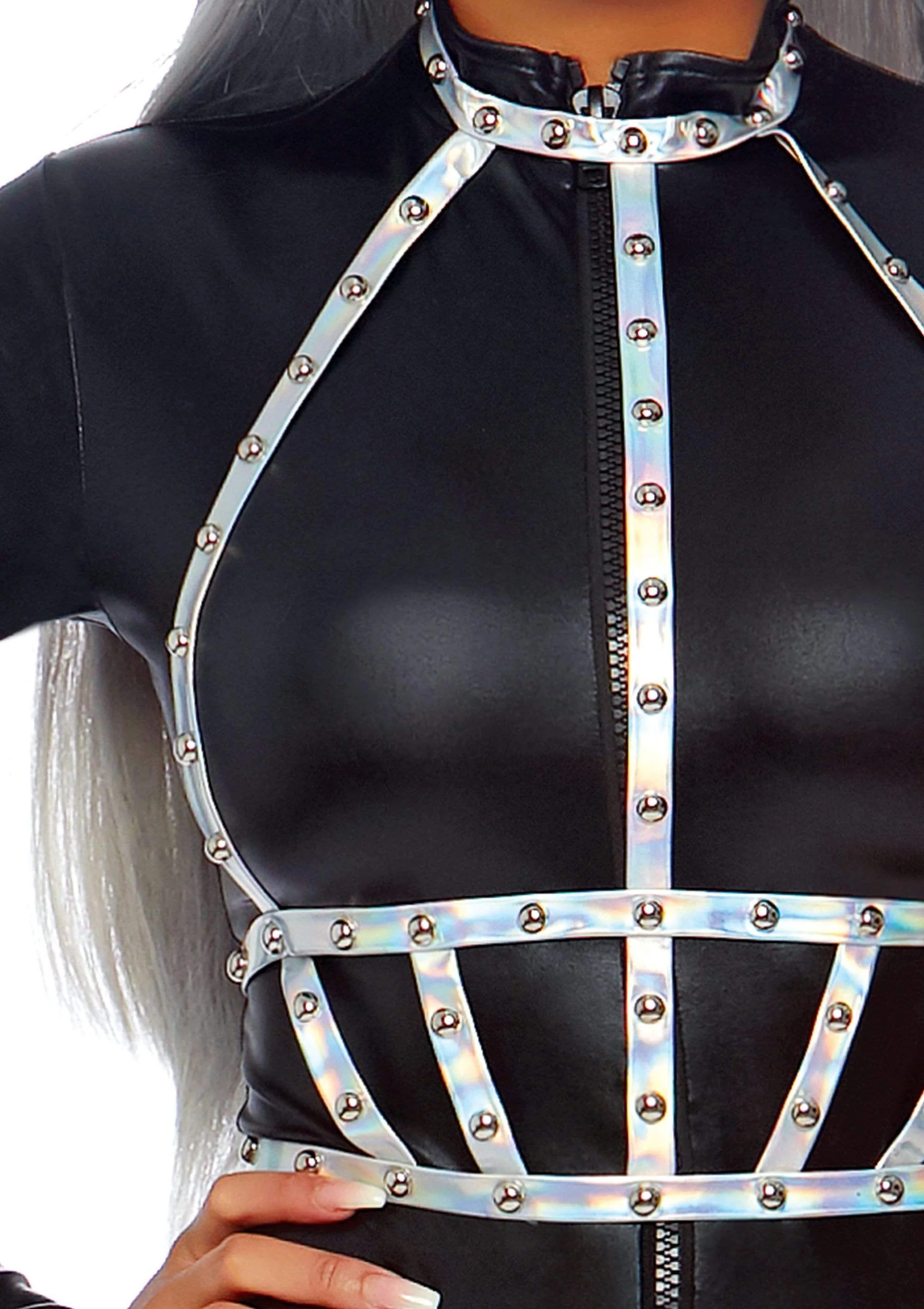 Iridescent Studded Body Harness - Image 3