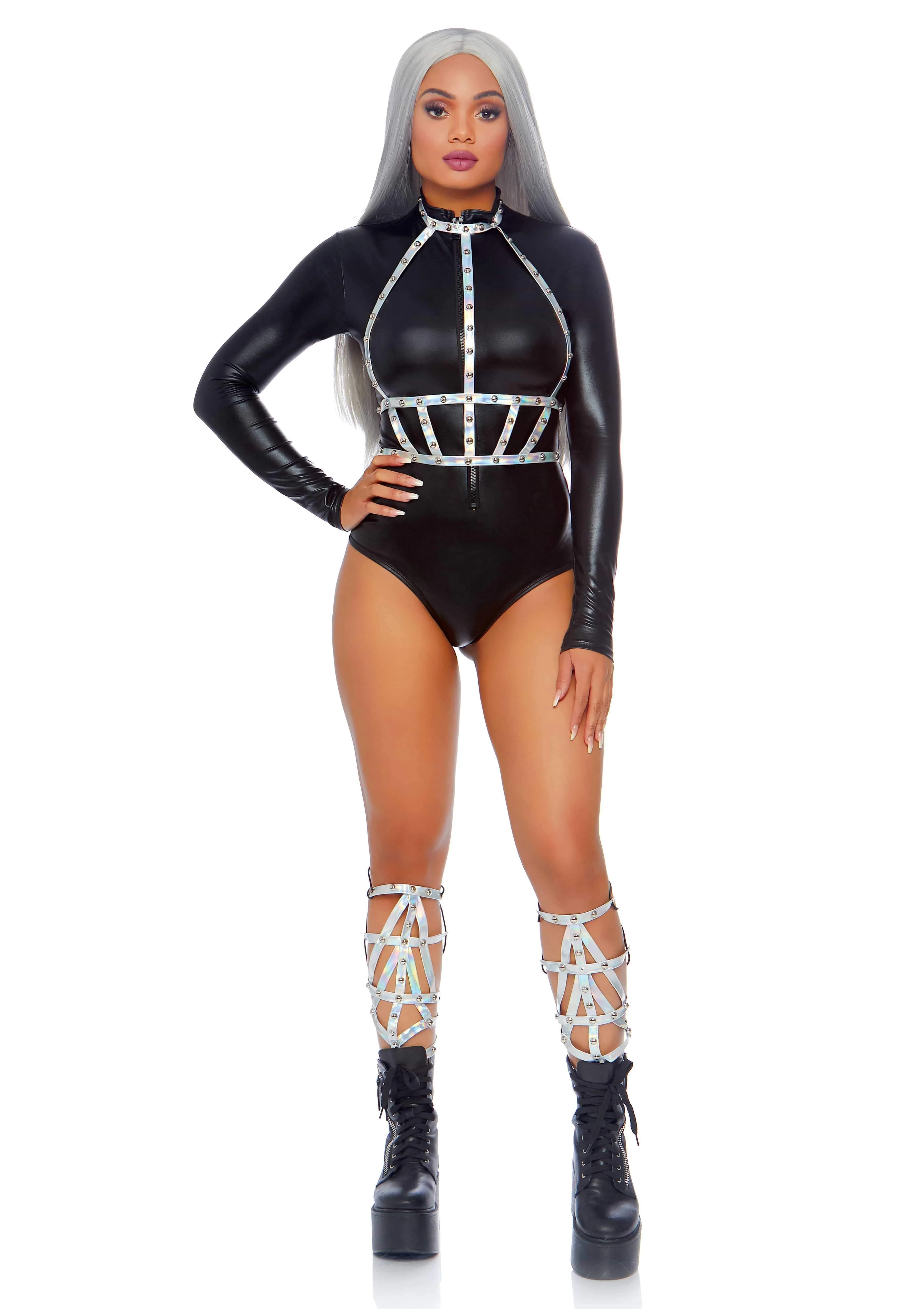 Iridescent Studded Body Harness - Image 4