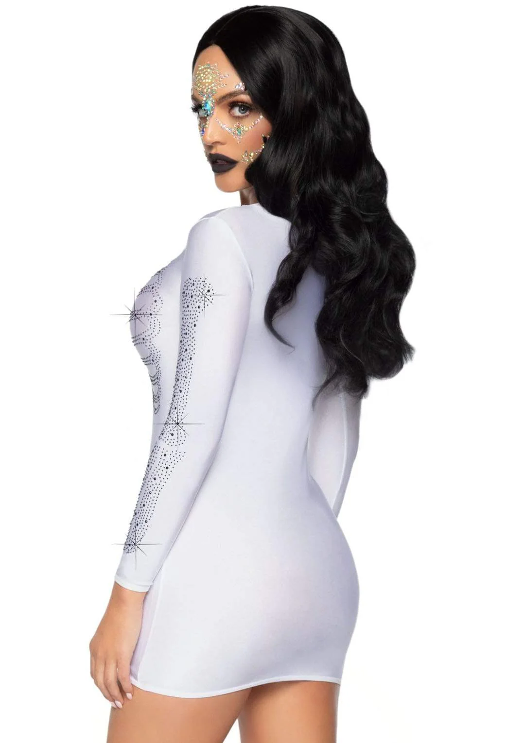 Rhinestone Skeleton Dress - Image 4