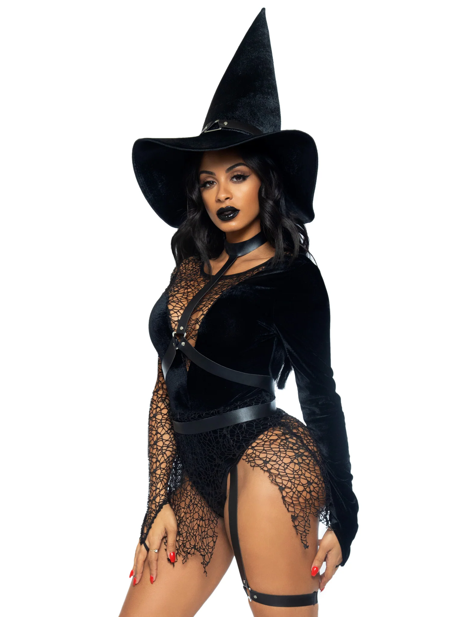 Crafty Witch Sexy Costume With Hat - Image 4