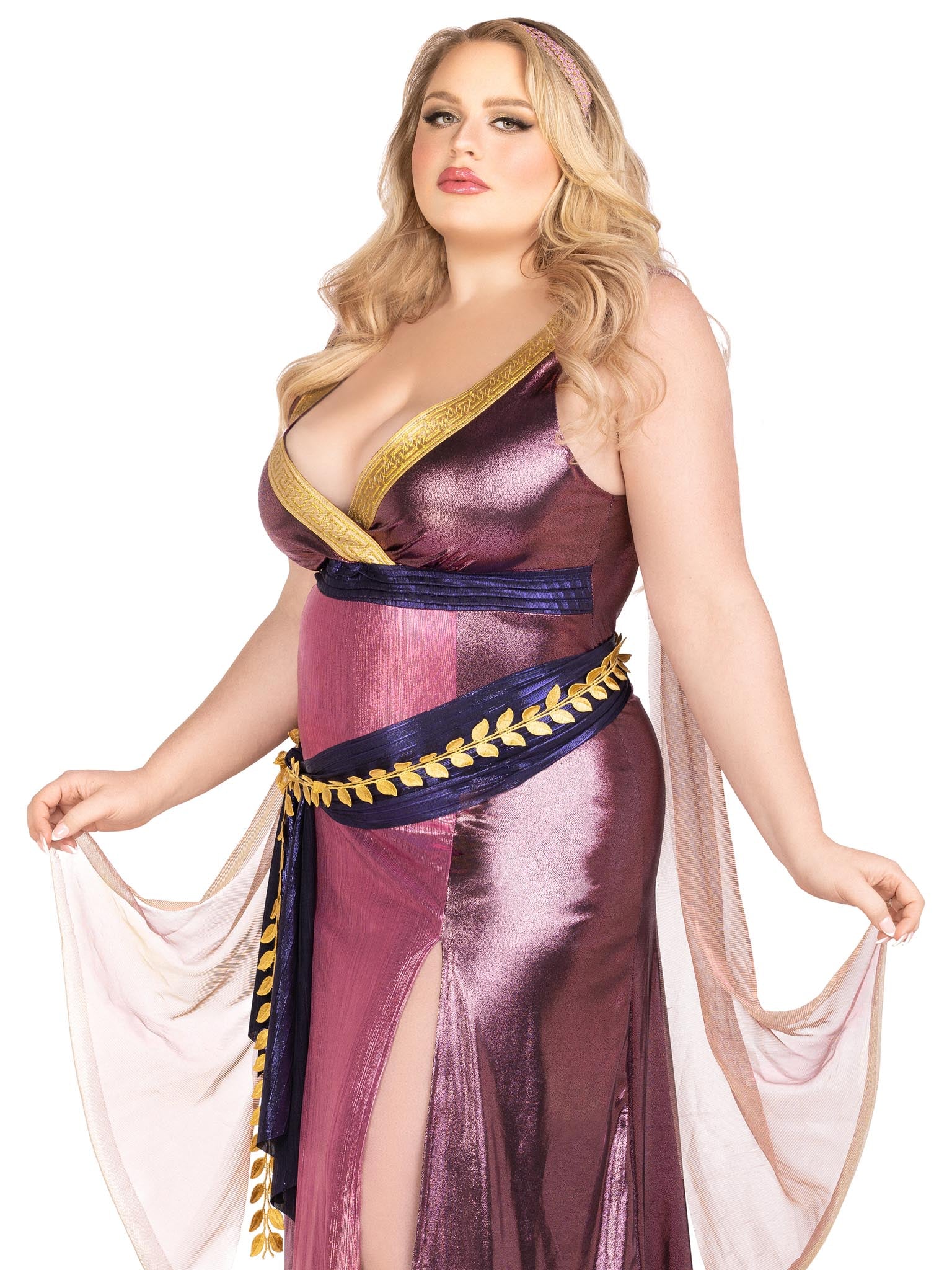 Plus Amethyst Goddess Costume - Image 3