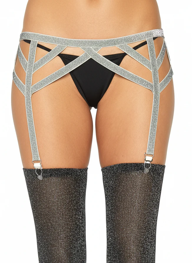 Maddox Lurex Garter Belt - Image 8