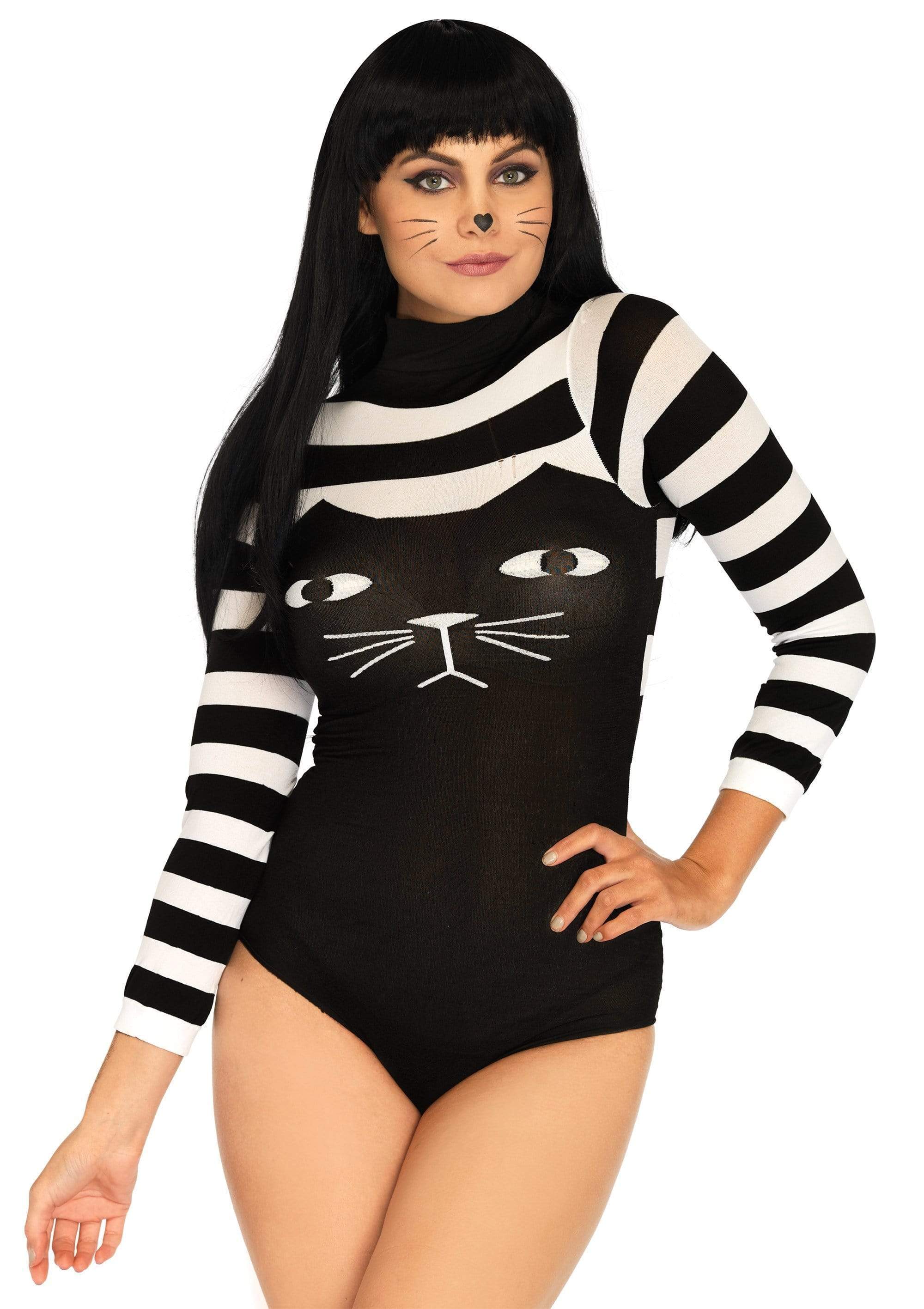 Striped Cat Costume Bodysuit - Image 3