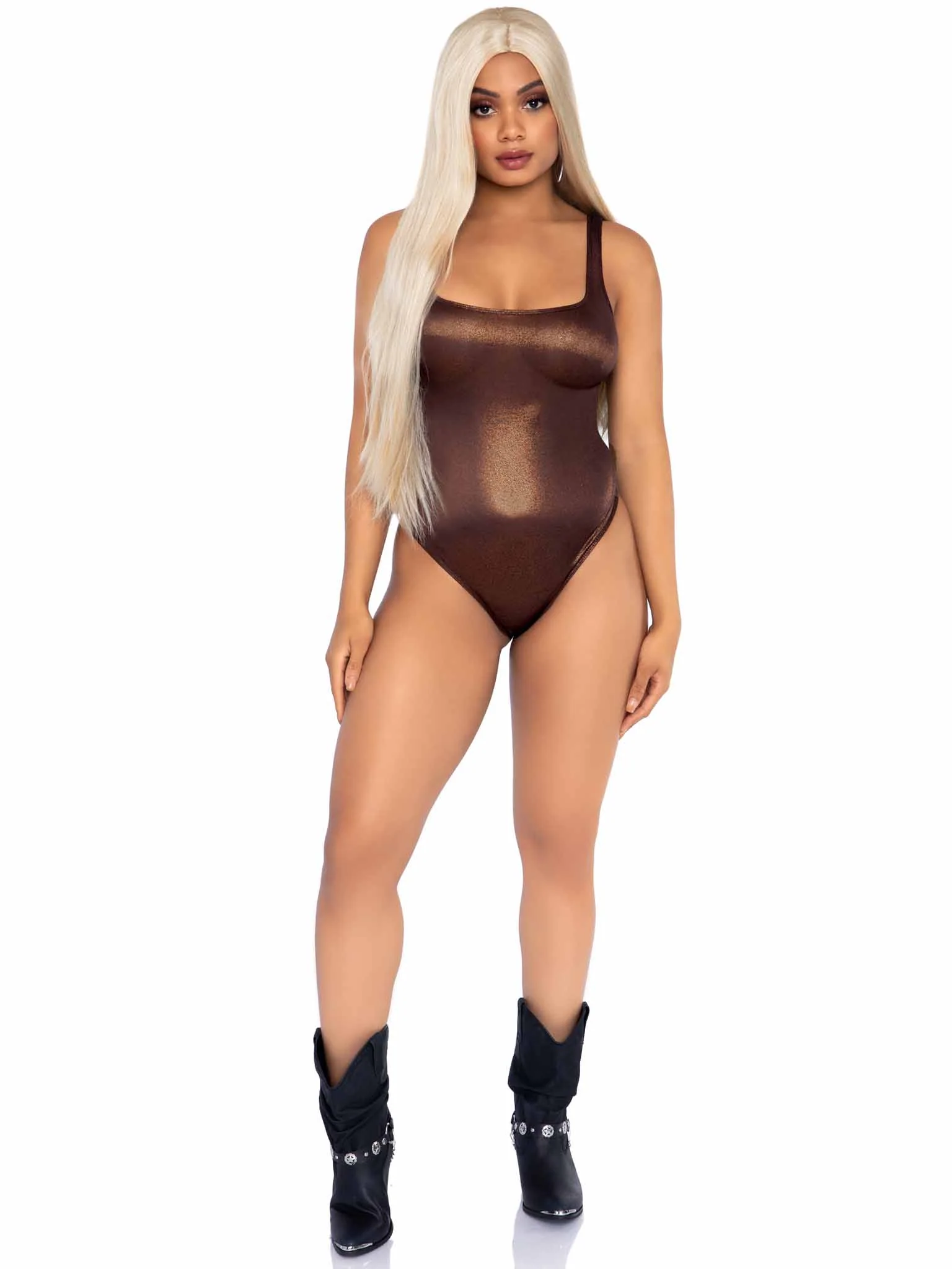 Party Girl Shimmer Thong Bodysuit - Image 4