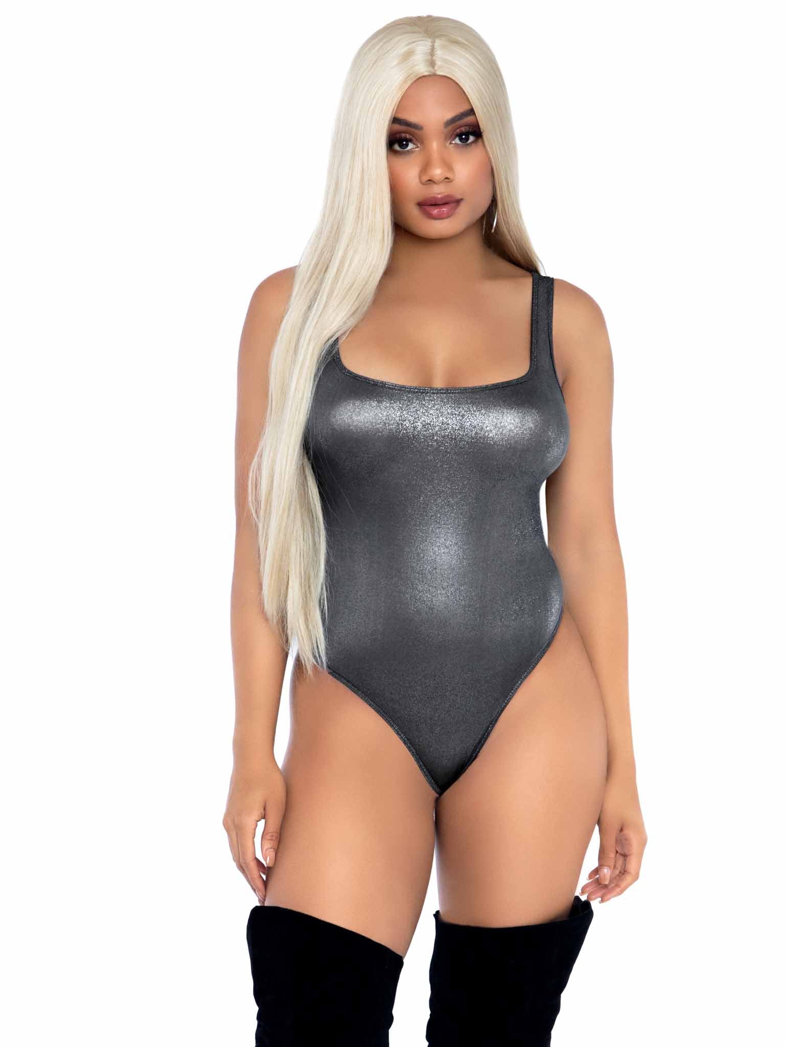 Party Girl Shimmer Thong Bodysuit - Image 7