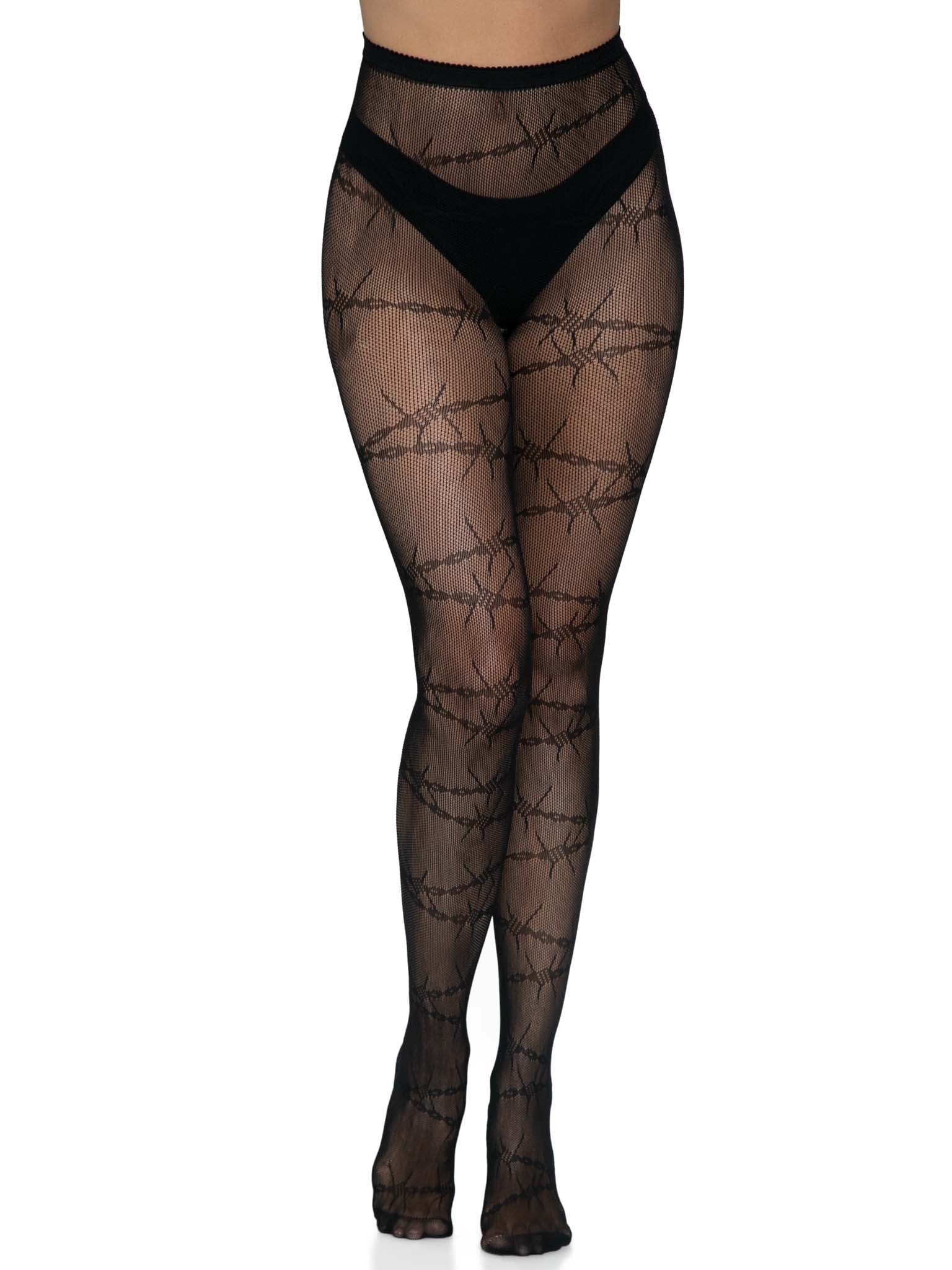 Barbed Wire Fishnet Tights - Image 4