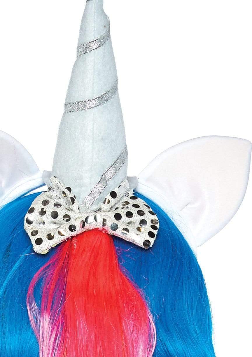 Magical Unicorn Headband with Rainbow Wig Mane - Image 4