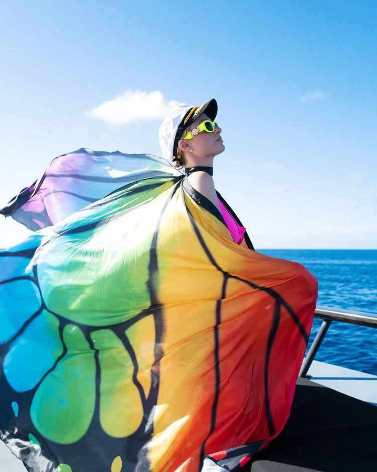Festival Butterfly Wing Halter Cape with Batons - Image 4