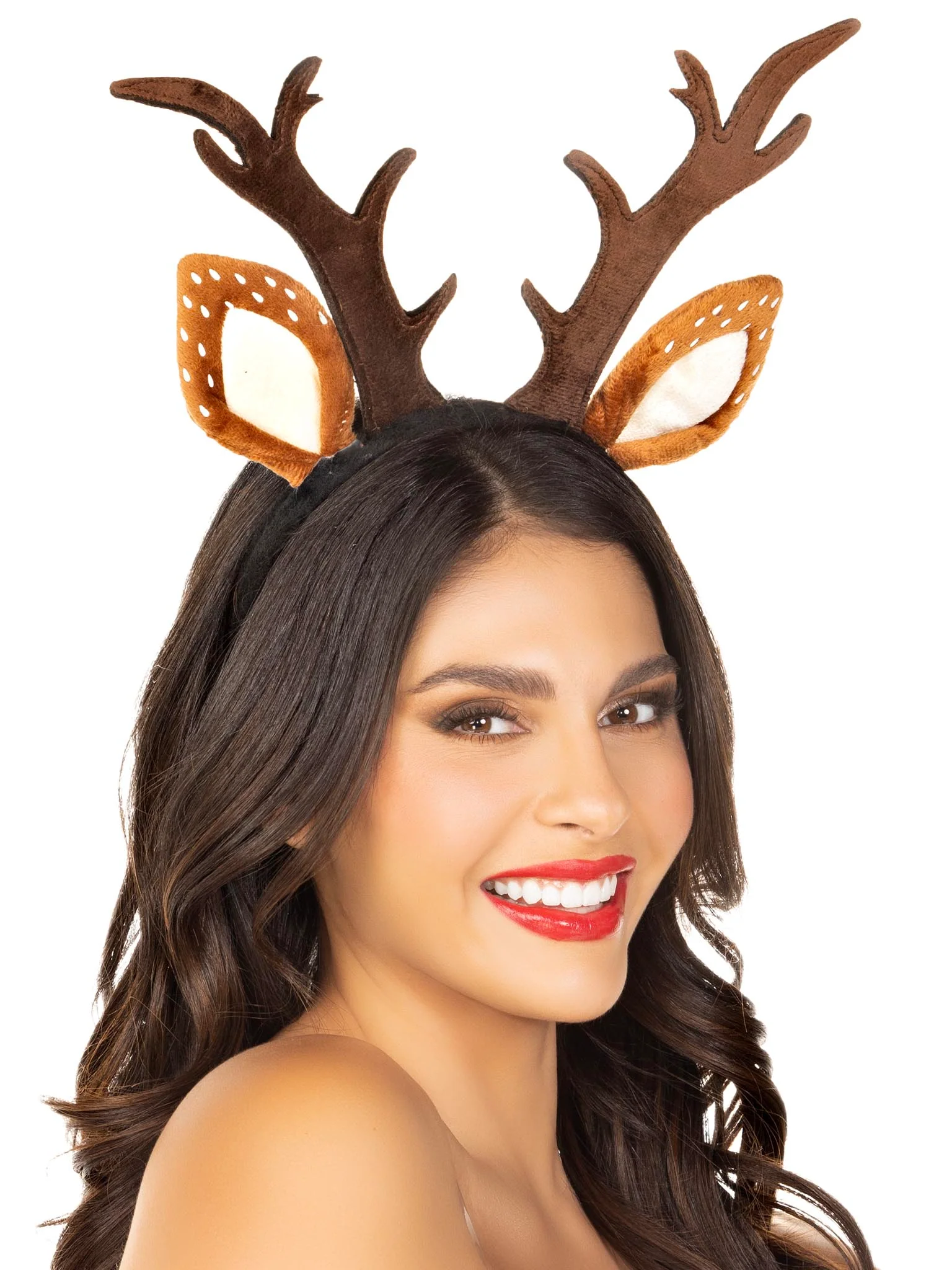 Fawn Ear Antler Animal Costume Headband - Image 3