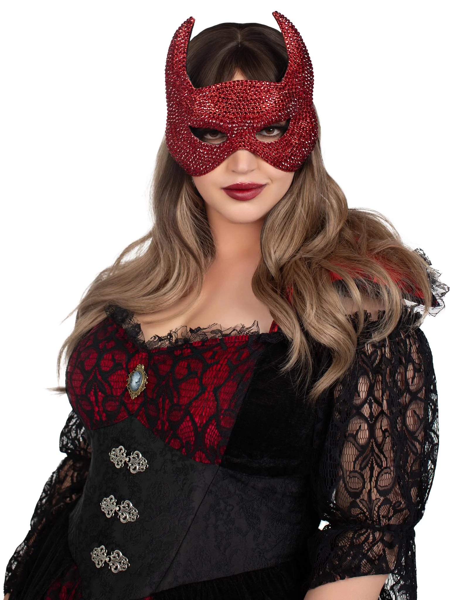 Rhinestone Devil Mask - Image 3