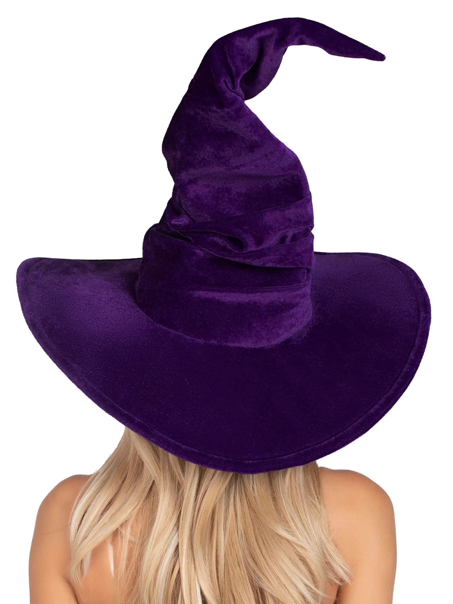 Velvet Ruched Witch Hat - Image 5