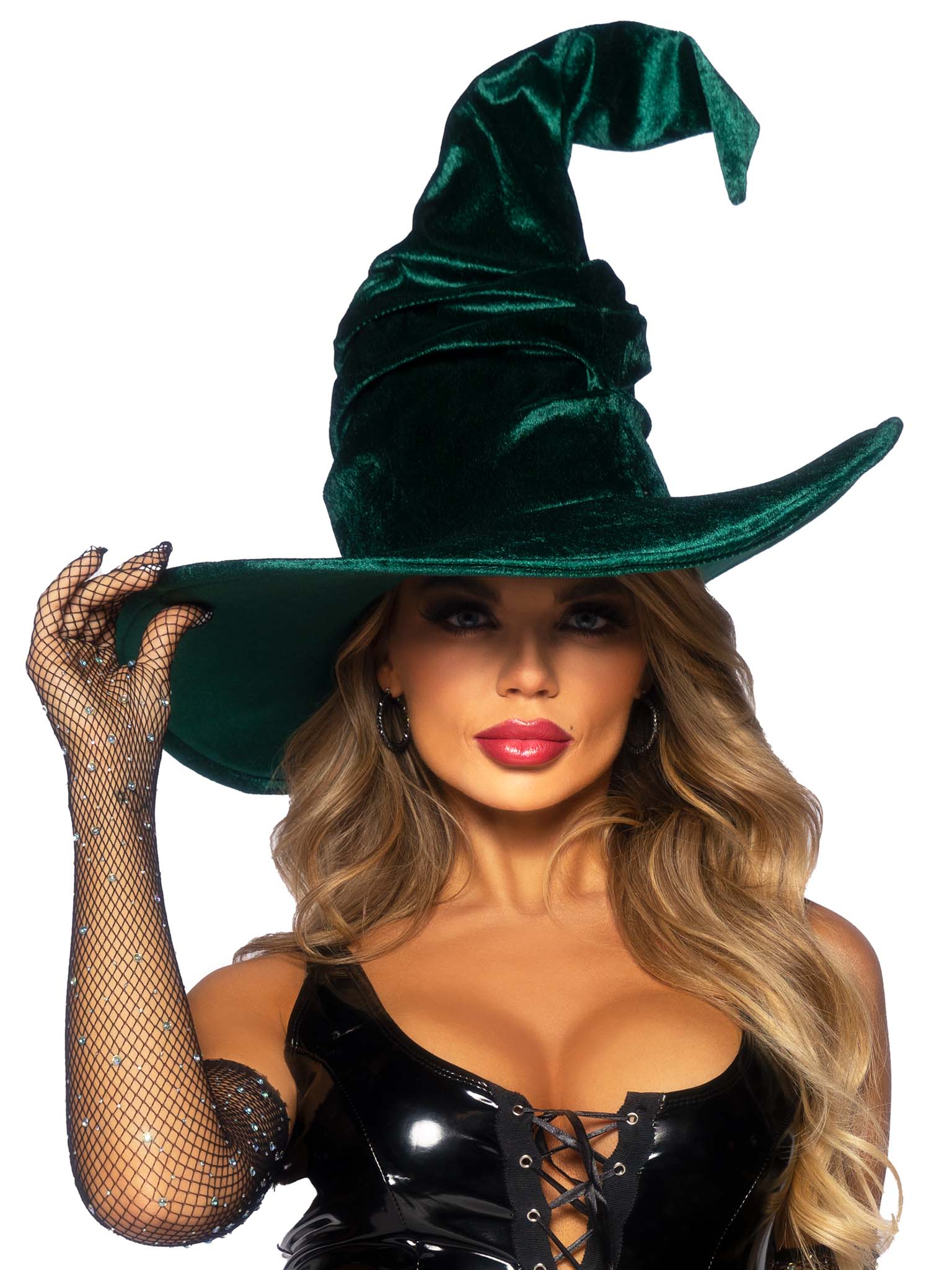 Velvet Ruched Witch Hat - Image 7