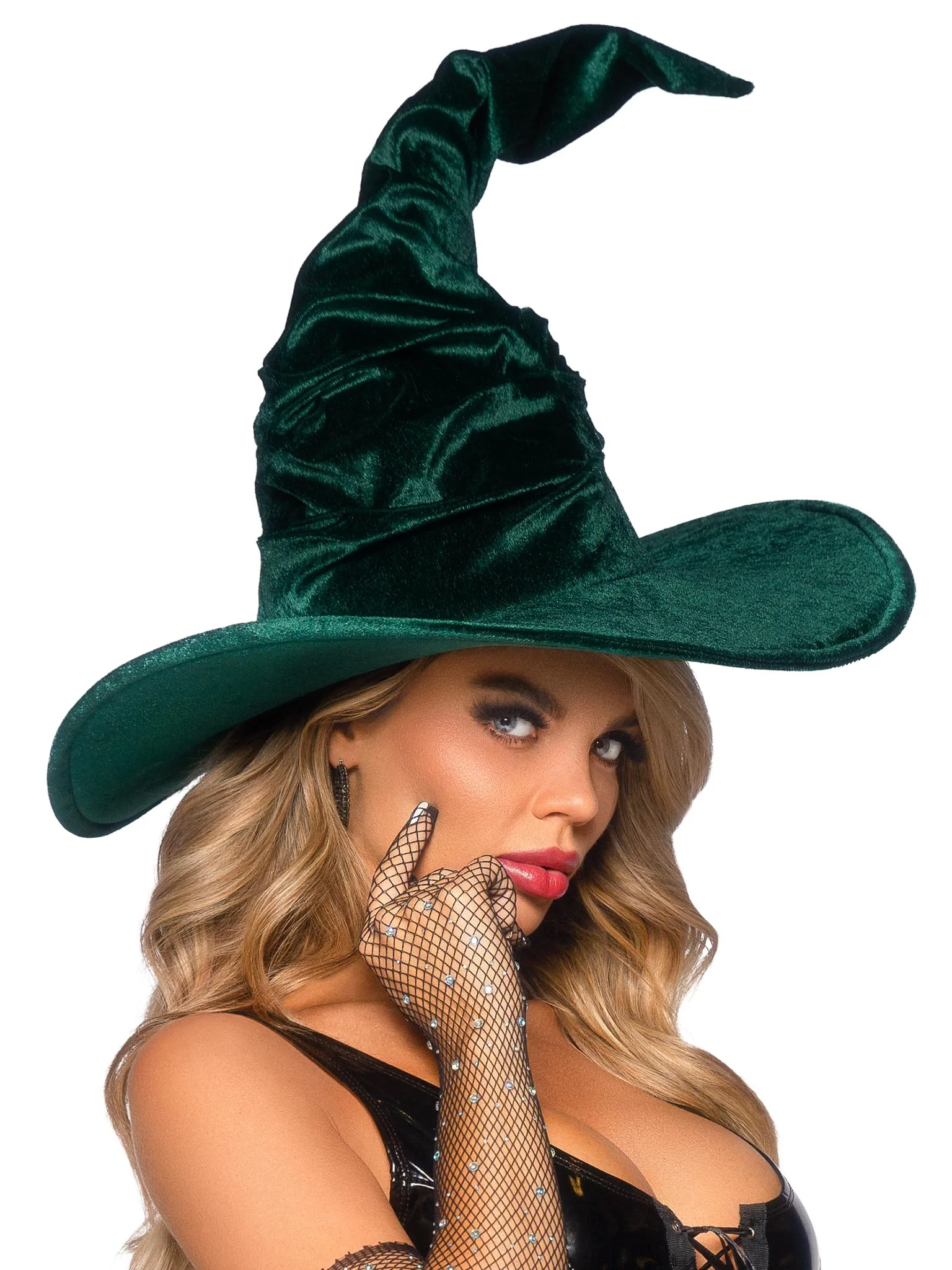 Velvet Ruched Witch Hat - Image 8