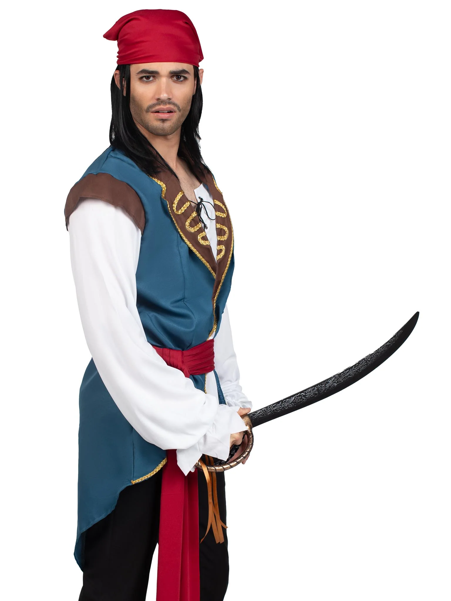 Men's 3 PC Scoundrel Pirate Costume - Image 4