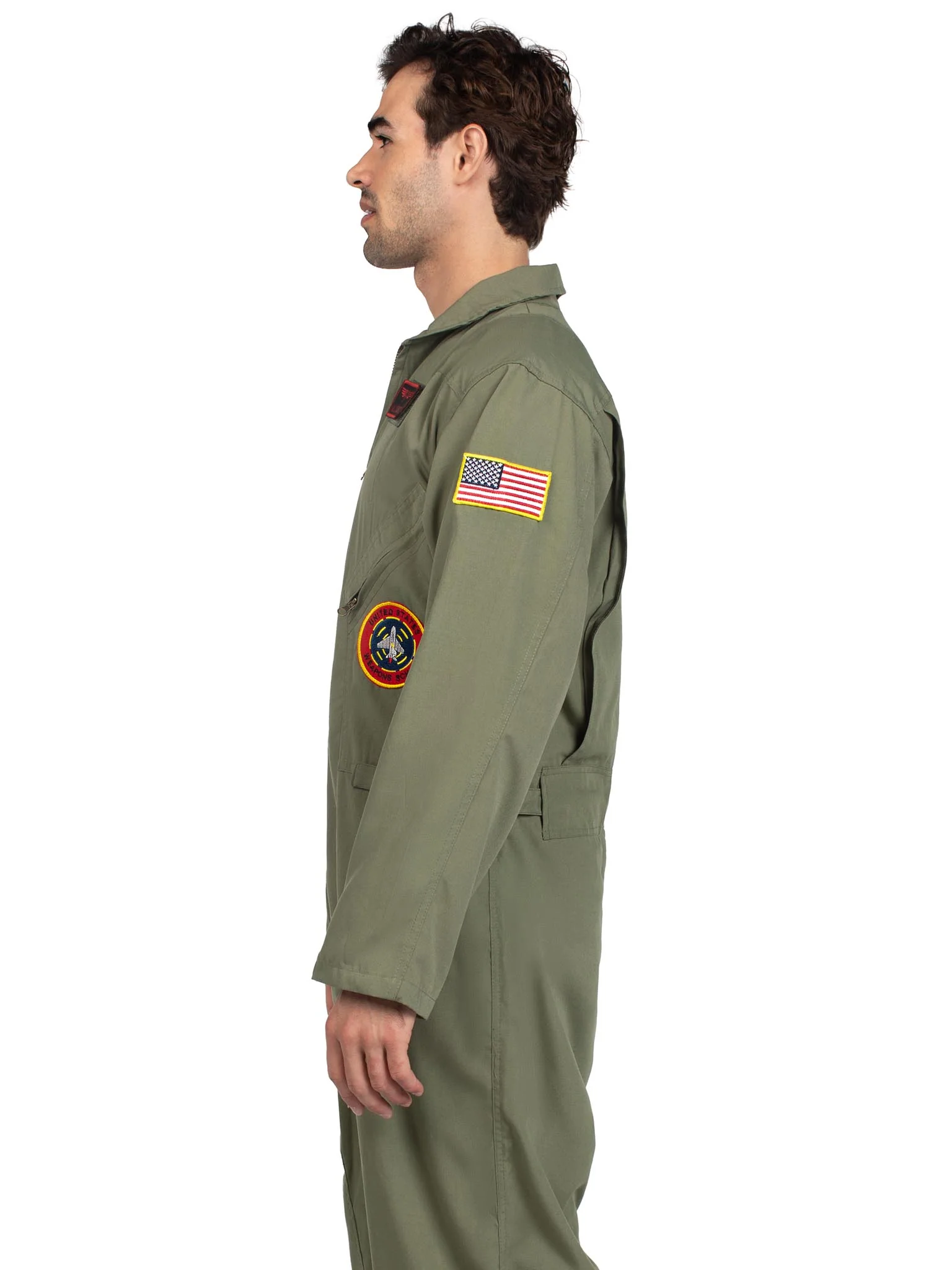 Men's Top Gun Costume Flight Suit - Image 4