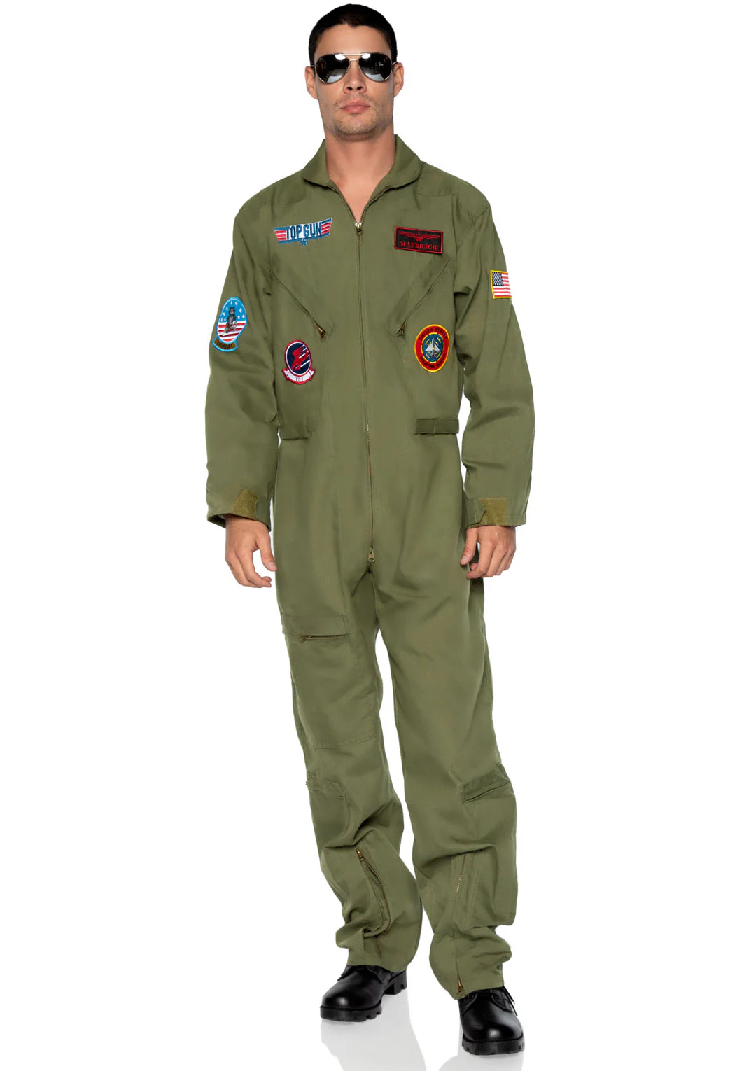 Men's Top Gun Costume Flight Suit - Image 7
