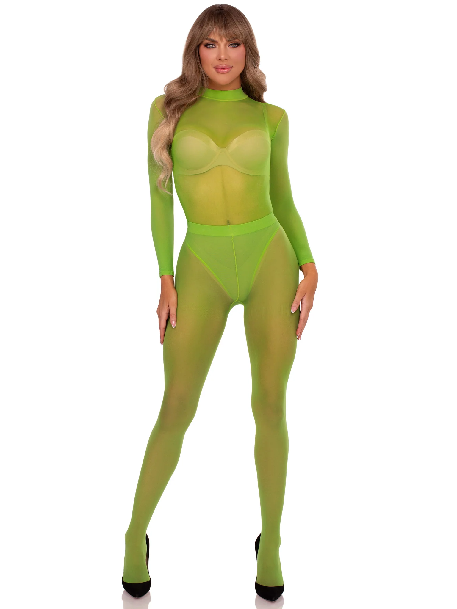 Snap Crotch Sheer Bodysuit Set - Image 6